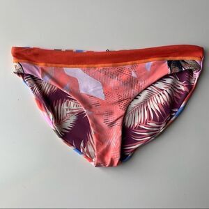 Maaji Reversible Bikini Bottoms print palm stripe small